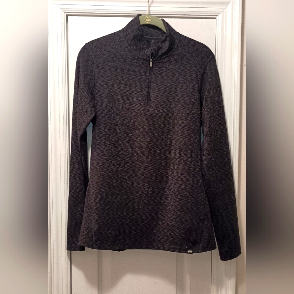 REI Women's pullover 1/4 Zip Heather Gray Too Size Medium